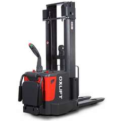 OXLIFT BX15 5500 мм 1500 кг Lion Самоходный штабелер с платформой оператора, литиевой АКБ и свободным подъемом, Грузоподъемность: 1.5 тонны (1500 кг), Высота подъема вил, м.: 5.5 м, Тип батареи: Li-ion, литий-ионная