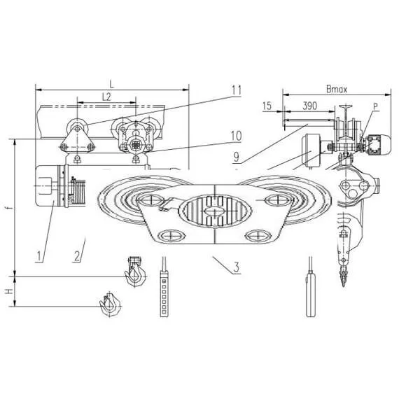 СИБТАЛЬ (GRM) CD1 10 т 12 м Таль электрическая канатная передвижная в Санкт-Петербурге, Грузоподъемность: 10 тонн (10000 кг), Высота подъема, м.: 12 м, Напряжение: 380 В купить по выгодной цене 100kwatt.ru