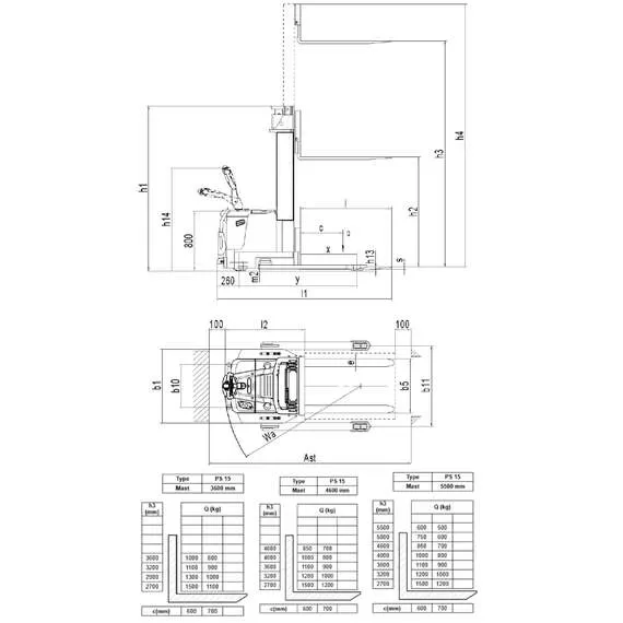 OXLIFT Premium BX 1546 1500 кг 4,6 м Самоходный штабелер с платформой для оператора в Санкт-Петербурге купить по выгодной цене 100kwatt.ru