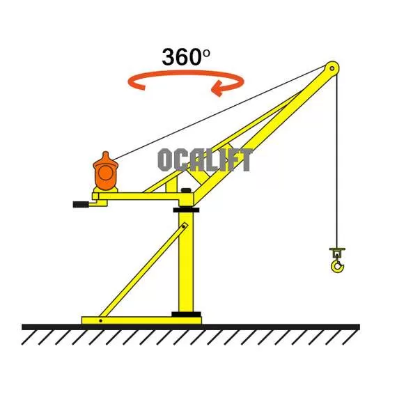 OCALIFT KADET 400 кг Мини кран переносной поворотный со стрелой (без лебёдки) в Санкт-Петербурге купить по выгодной цене 100kwatt.ru