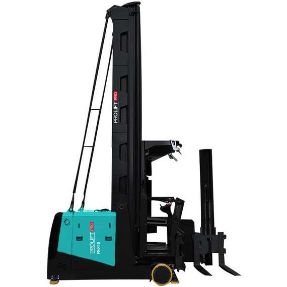 PROLIFT PRO RVX 1650 1,6 т 5 м Узкопроходный штабелер с подъемом кабины оператора в Санкт-Петербурге, Грузоподъемность: 1.6 тонны (1600 кг), Высота подъема вил, м.: 5 м, Напряжение: 80 В, Тип батареи: Кислотная, обслуживаемая купить по выгодной цене 100kwatt.ru