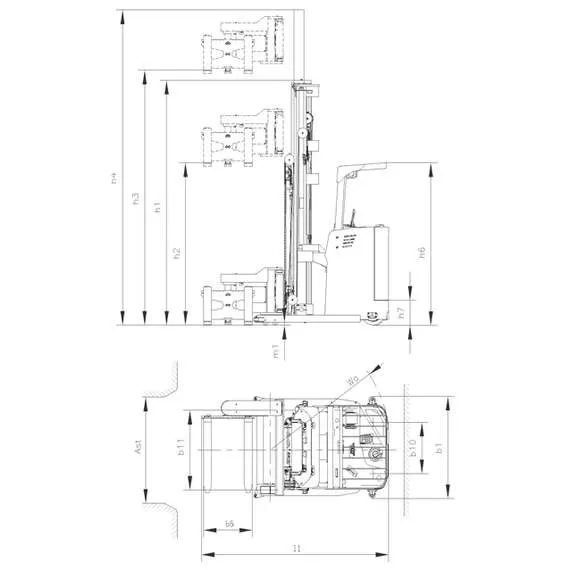 GROS (MIMA) MC15 1,5 т 4,5 м Самоходный штабелер узкопроходный с трехсторонней обработкой груза в Санкт-Петербурге, Грузоподъемность: 1.5 тонны (1500 кг), Высота подъема вил, м.: 4.5 м, Напряжение: 48 В, Тип батареи: Кислотная, обслуживаемая купить по выгодной цене 100kwatt.ru