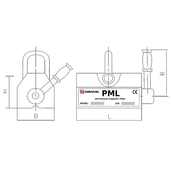 СИБТАЛЬ (GRM) PML 5000 кг Магнитный захват в Санкт-Петербурге купить по выгодной цене 100kwatt.ru