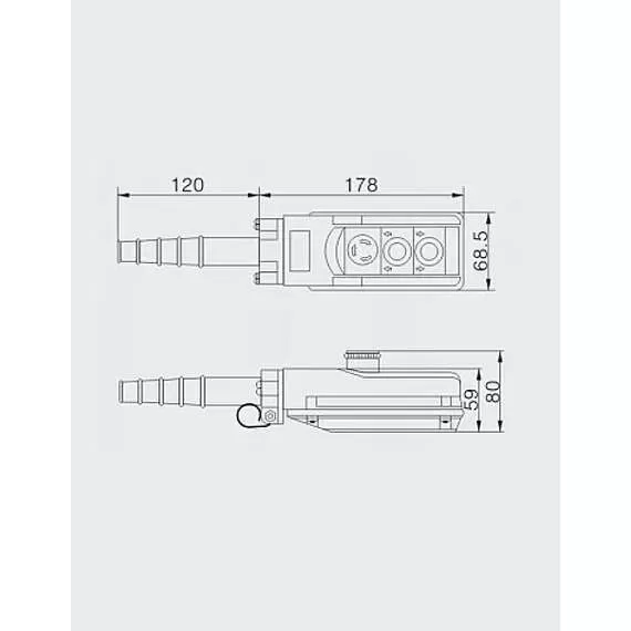 OCALIFT IP55 TNHA1-61YS Пульт управления 2 кнопки, 1 скорость, стоп, ключ, старт в Санкт-Петербурге купить по выгодной цене 100kwatt.ru