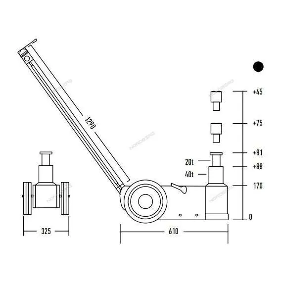 NORDBERG N402 Домкрат пневмогидравлический подкатной в Санкт-Петербурге купить по выгодной цене 100kwatt.ru