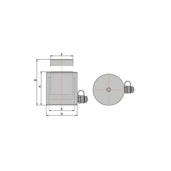 TOR ДУ50П50 (HHYG-5050) Домкрат гидравлический грузовой, 50 тонн, 50 мм, односторонний, с пружинным возвратом штока арт. 1004550 в Санкт-Петербурге купить по выгодной цене 100kwatt.ru