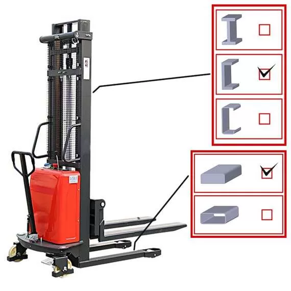 OXLIFT SES2510 Штабелер с электроподъемом 1000 кг. в Санкт-Петербурге, Грузоподъемность: 1 тонна (1000 кг), Высота подъема вил, м.: 2.5 м, Высота в сложенном положении, мм: 1830 мм купить по выгодной цене 100kwatt.ru