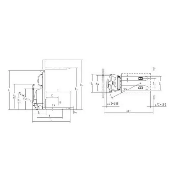 Noblelift SPM 1016 Гидравлический штабелер с электроподъемом в Санкт-Петербурге купить по выгодной цене 100kwatt.ru