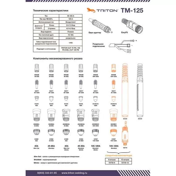 TRITON TM-125 (12 метров) раздельное подключение в Санкт-Петербурге купить по выгодной цене 100kwatt.ru