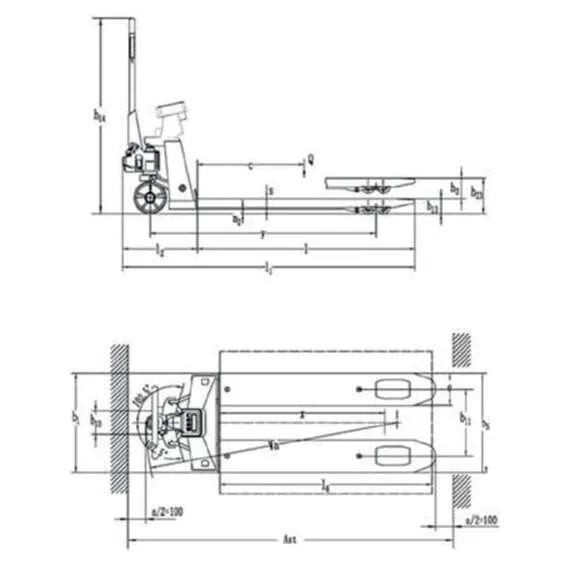 OXLIFT OX 20V 2000 Кг Гидравлическая тележка с весами, рохля в Санкт-Петербурге купить по выгодной цене 100kwatt.ru